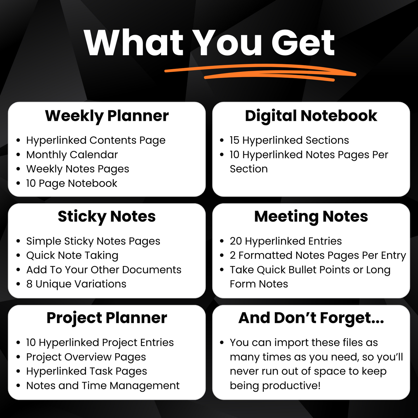 Productivity Bundle for Goodnotes / Any PDF Editor
