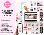 Complete Canva Templates Bundle - Pink Theme