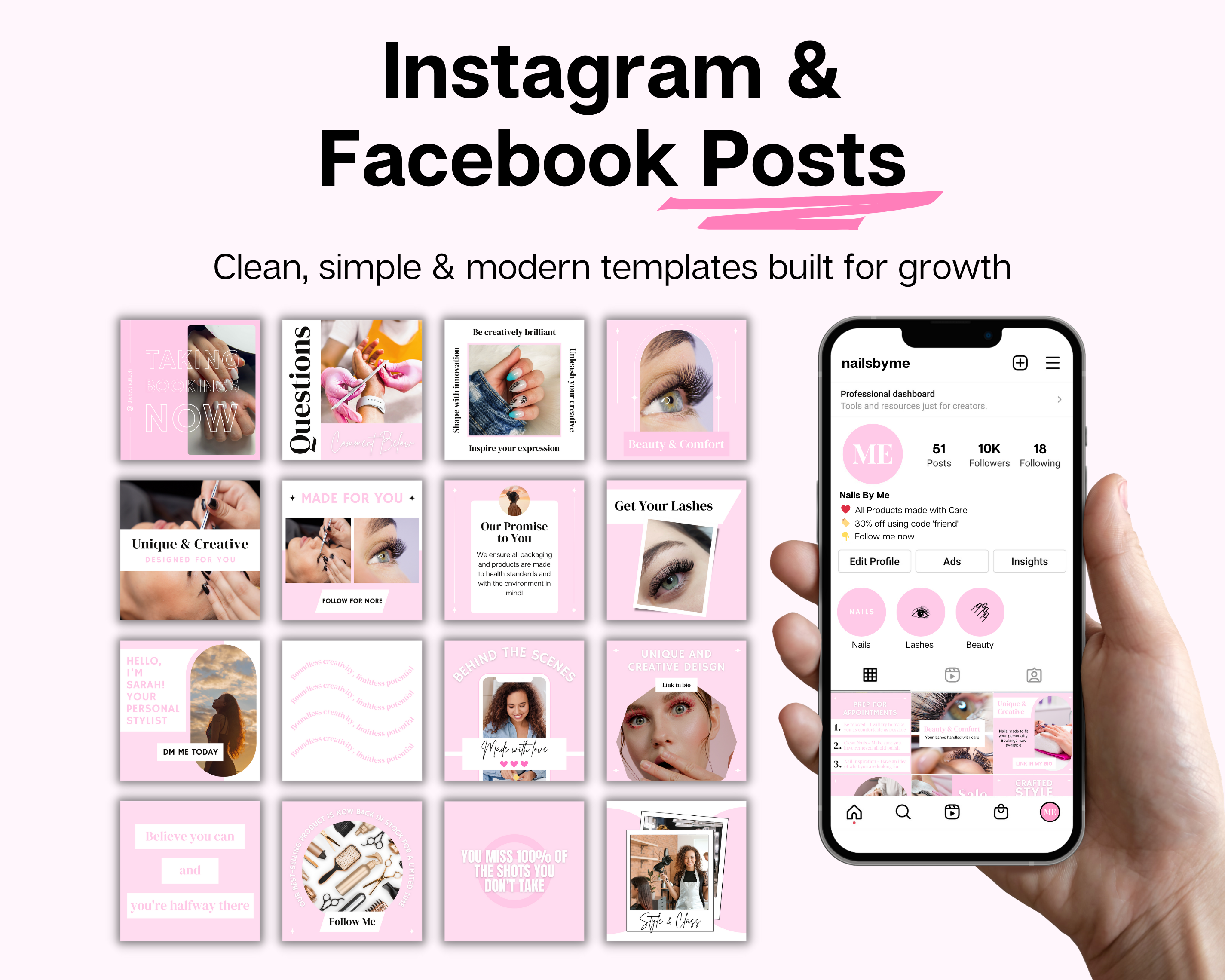 Complete Canva Templates Bundle - Pink Theme