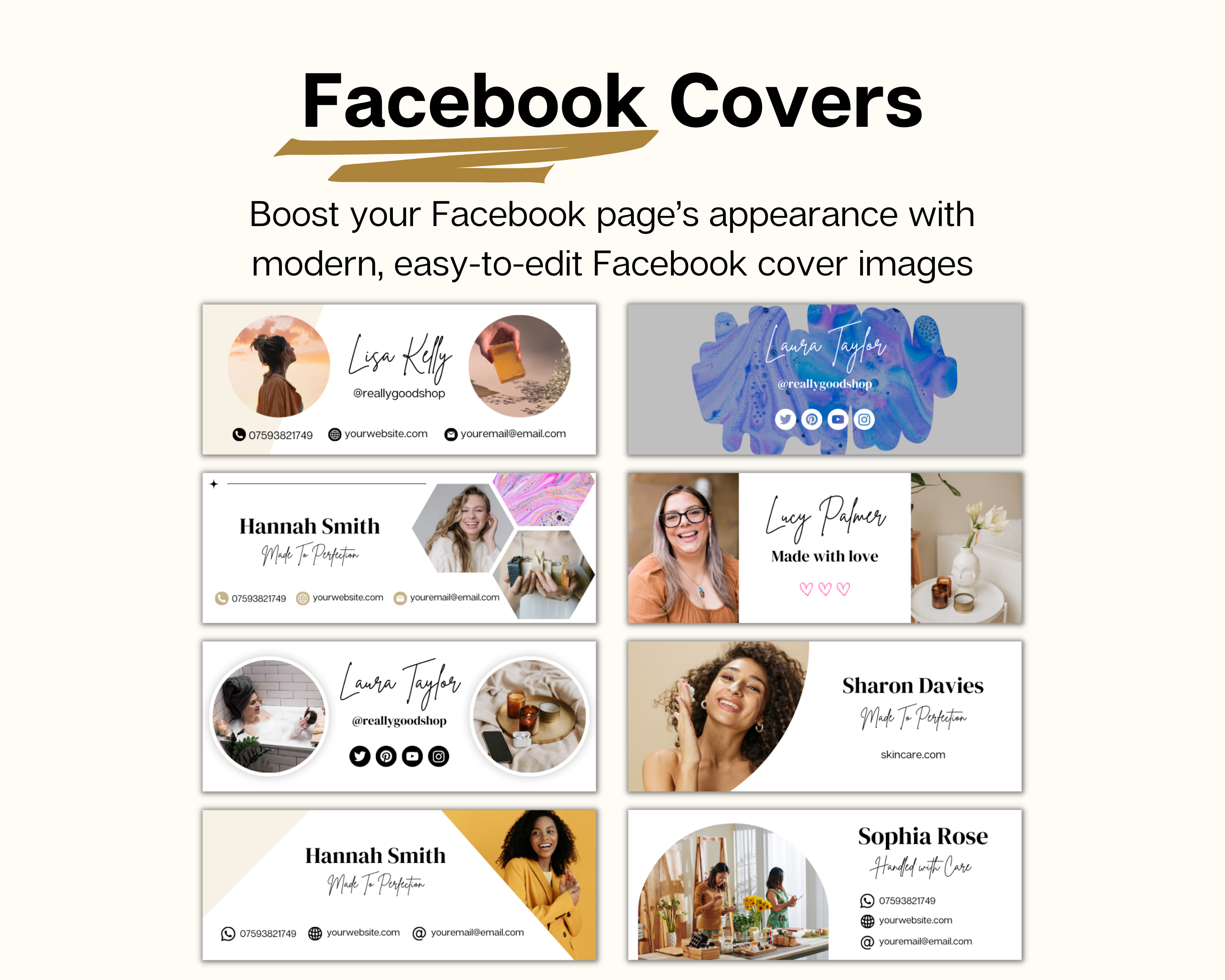 Complete Canva Templates Bundle - Beige Theme