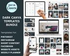 Complete Canva Templates Bundle - Dark Theme