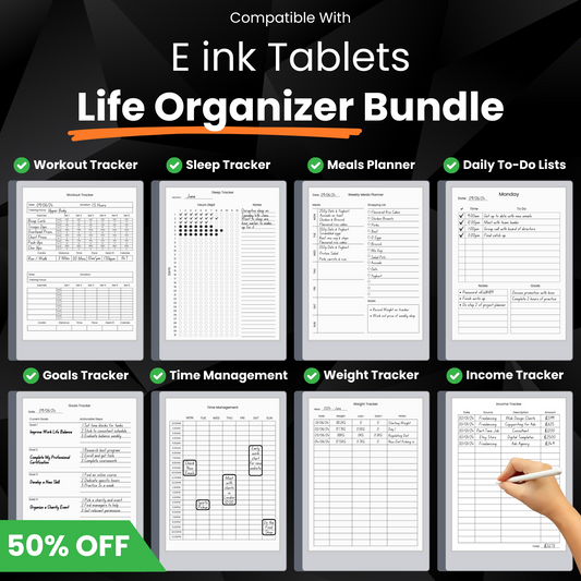 Life Organizer Bundle for E ink Tablets