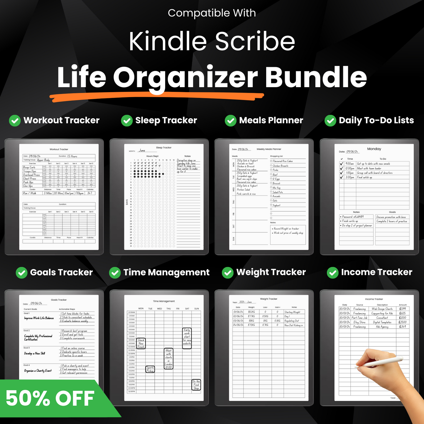 Life Organizer Bundle for Kindle Scribe