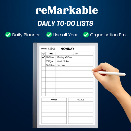 Daily To-Do Lists for reMarkable