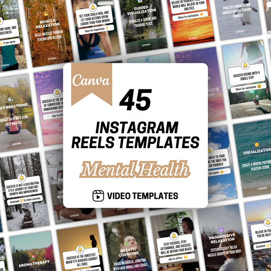 Mental Health Instagram Reels Canva Templates