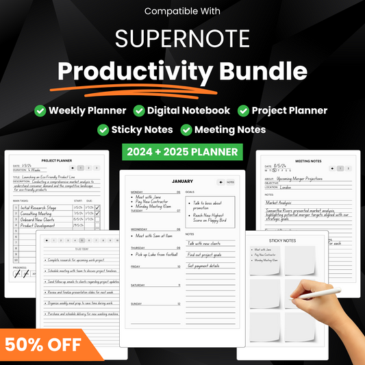 Supernote Productivity Bundle 2024 + 2025