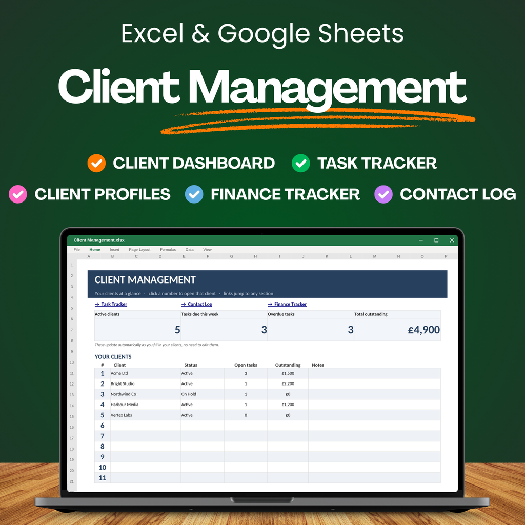 Excel & Sheets Client Management