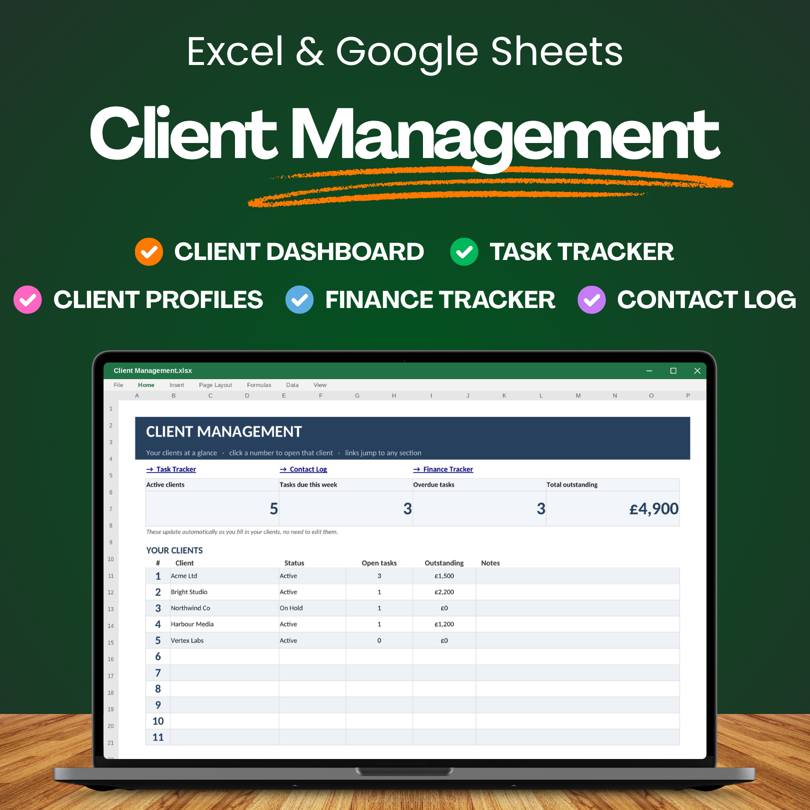 Excel & Sheets Client Management
