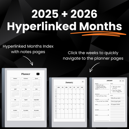 2025 + 2026 Weekly Planner for reMarkable