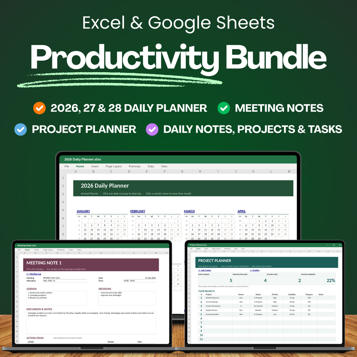 Excel & Sheets Productivity Bundle