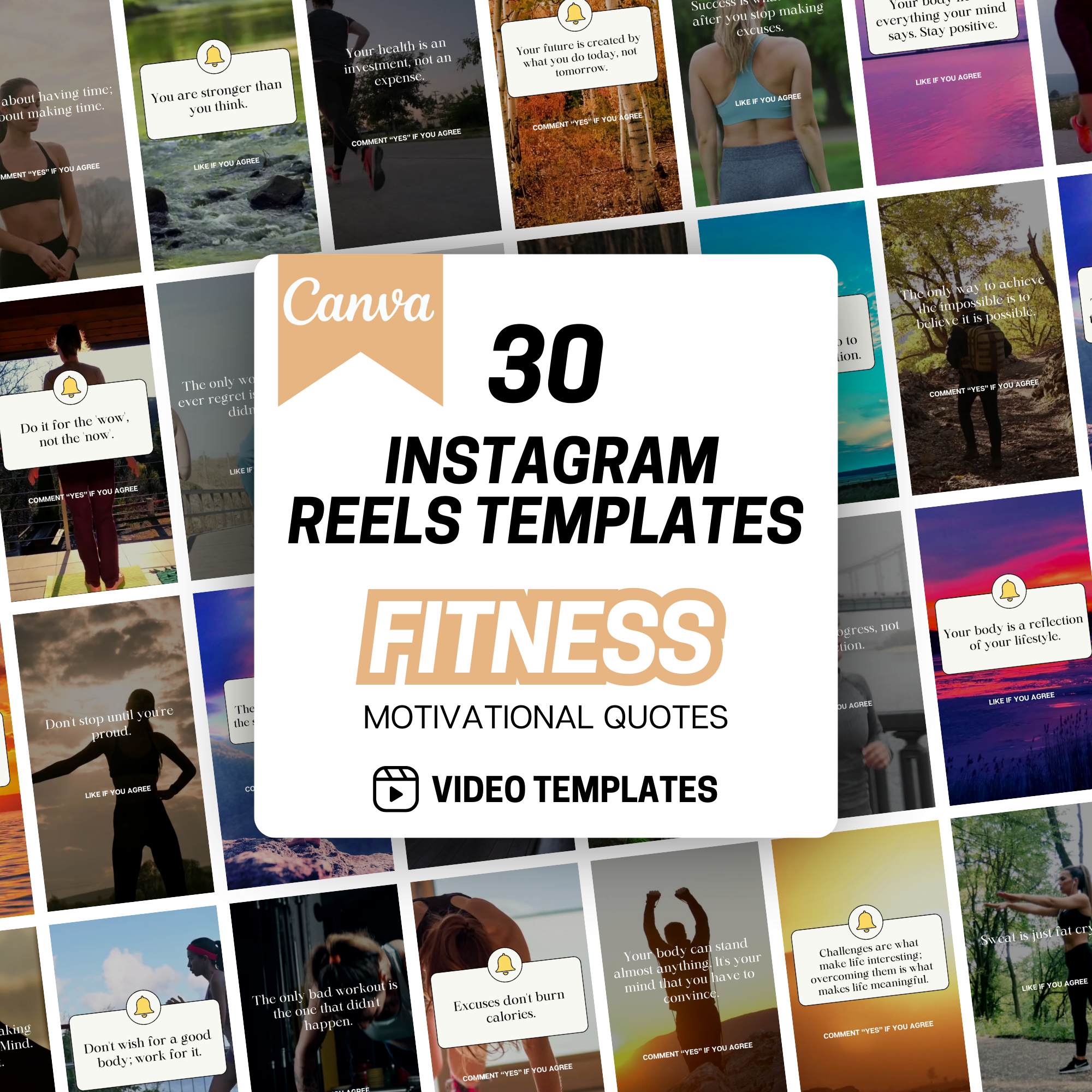Fitness & Workout Instagram Reels | Canva Templates