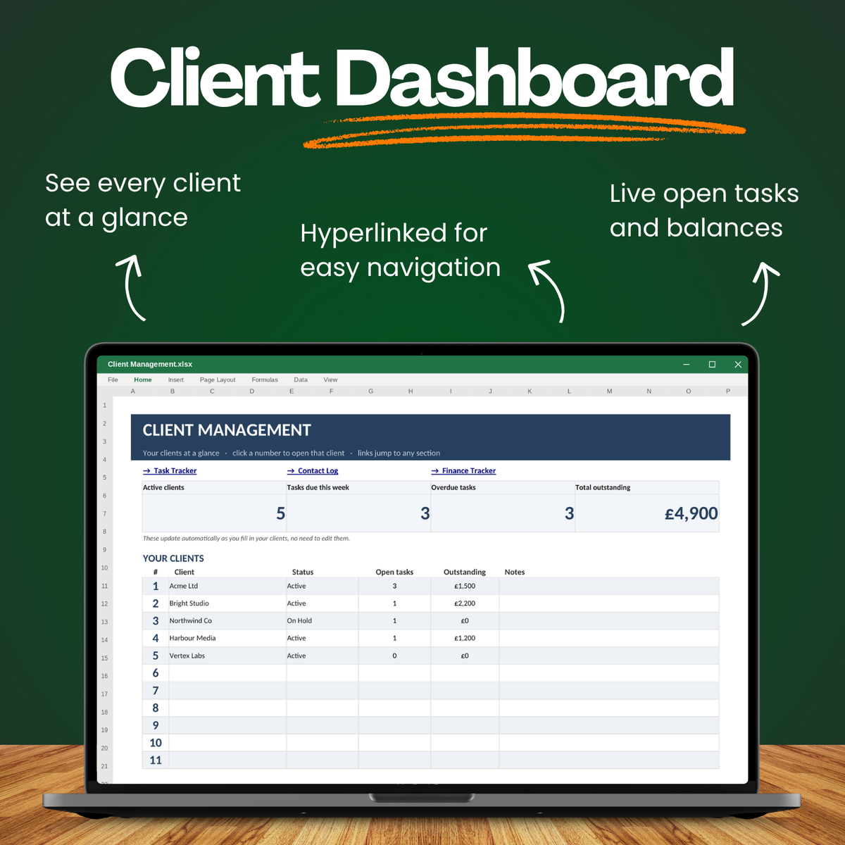 Excel & Sheets Client Management