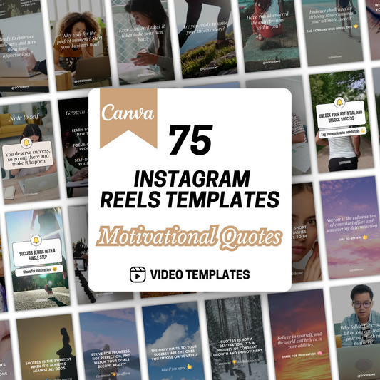 Motivational Quotes Instagram Reels Canva Templates