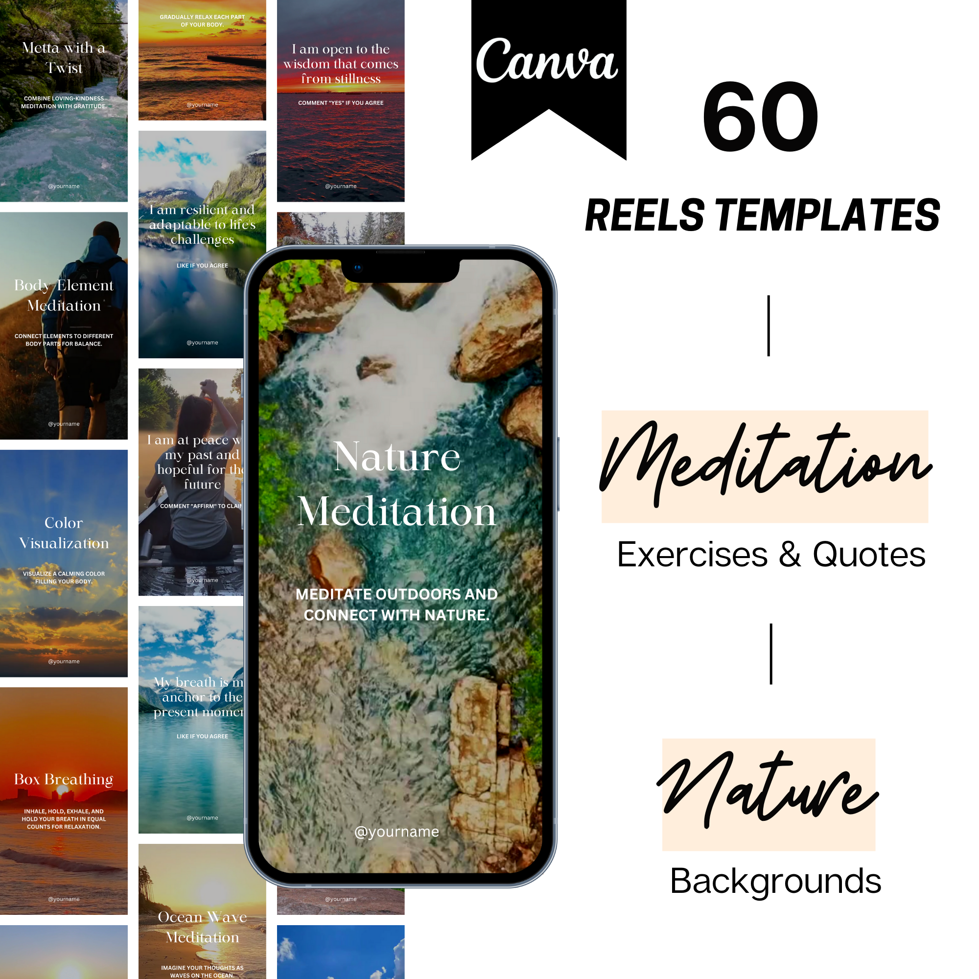 Meditation Instagram Reels | Canva Templates