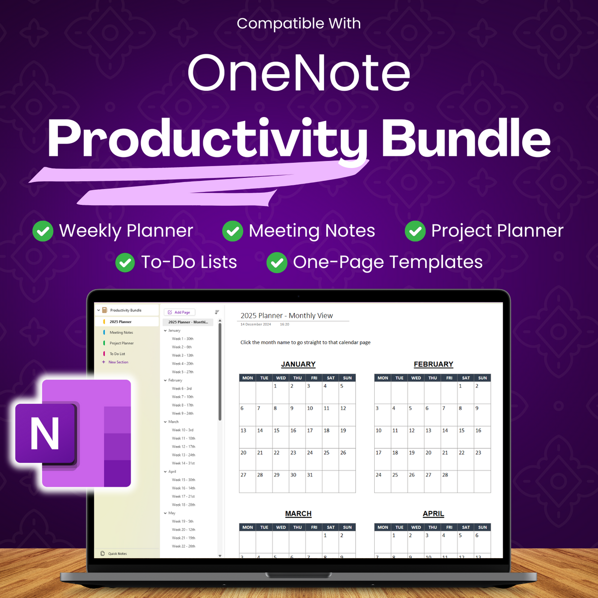 Continuous Onenote Templates OneNote Productivity Templates Bundle – Your Productivity Pro