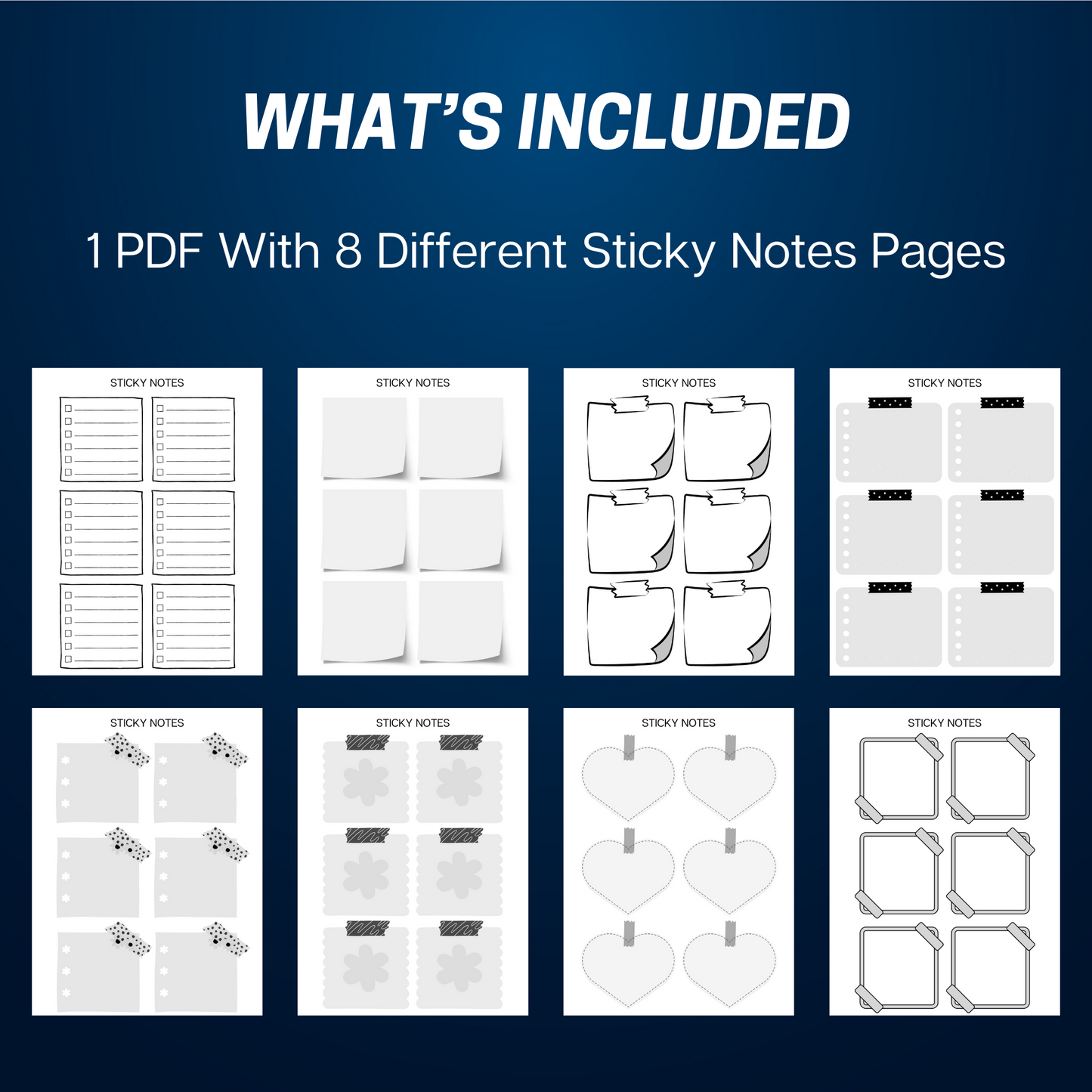 reMarkable Sticky Notes Bundle Templates