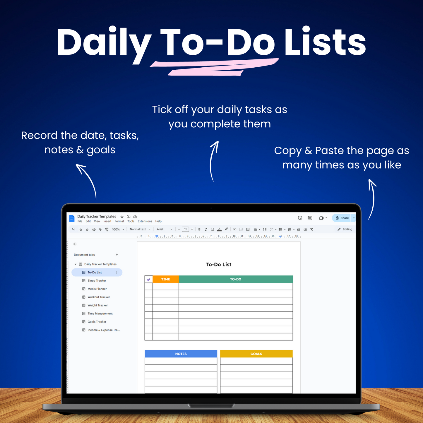 Google Docs Life Tracker Templates Bundle