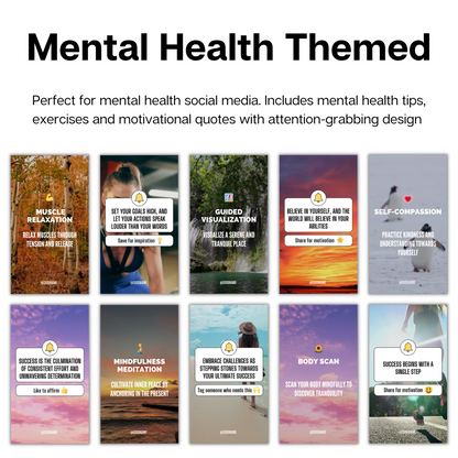 Mental Health Instagram Reels Canva Templates