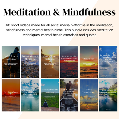 Meditation Instagram Reels Canva Templates