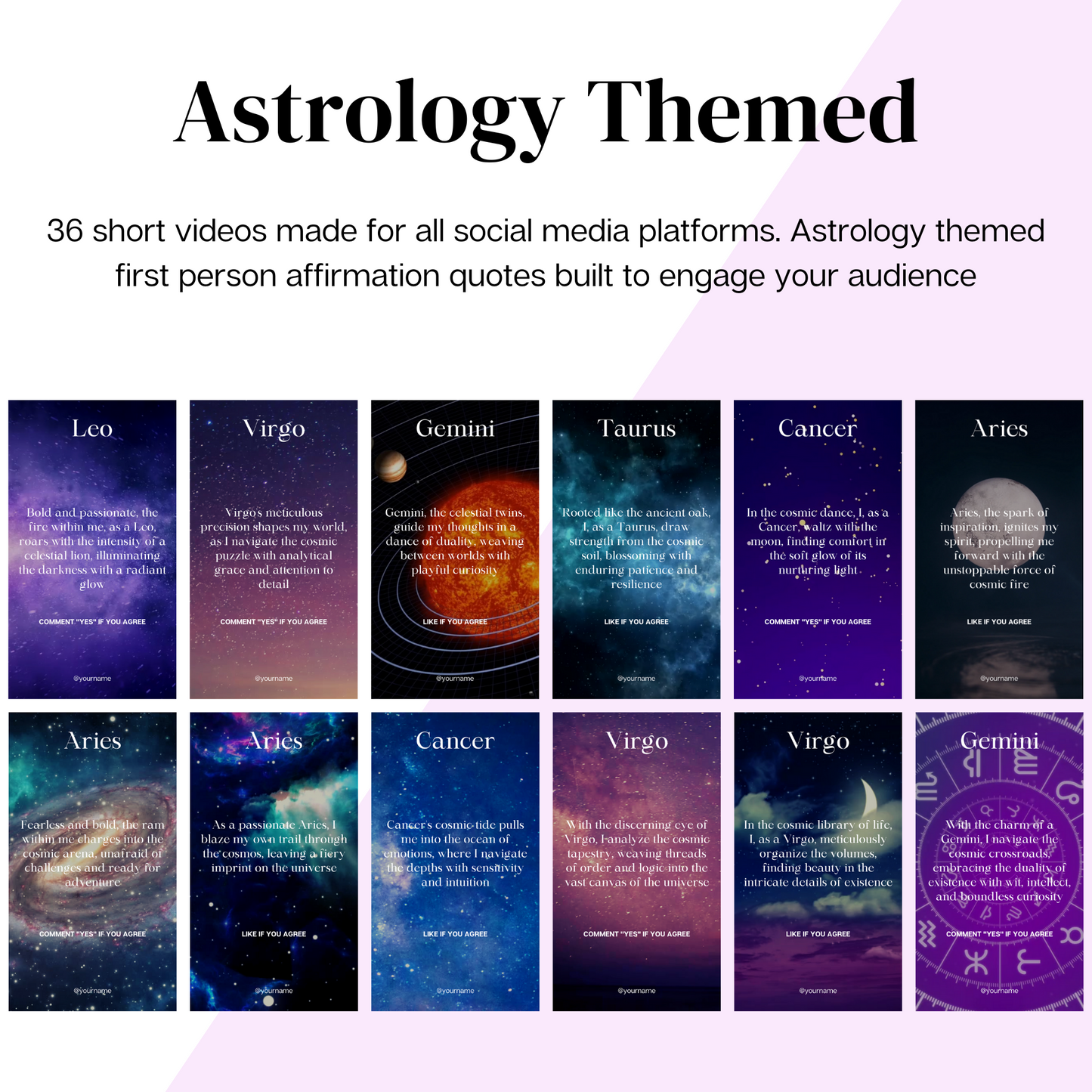 Astrology Instagram Reels Canva Templates