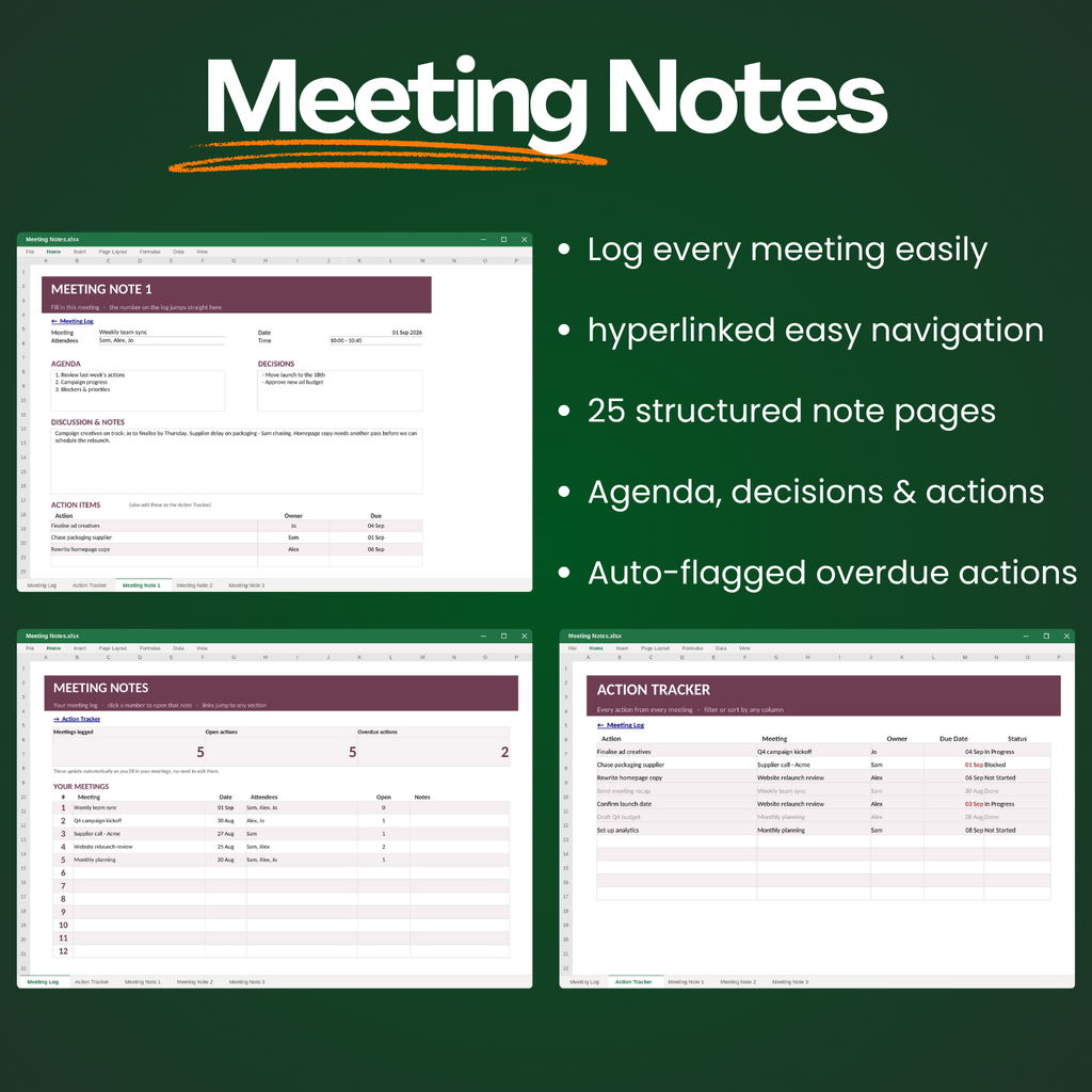 Excel & Sheets Productivity Bundle