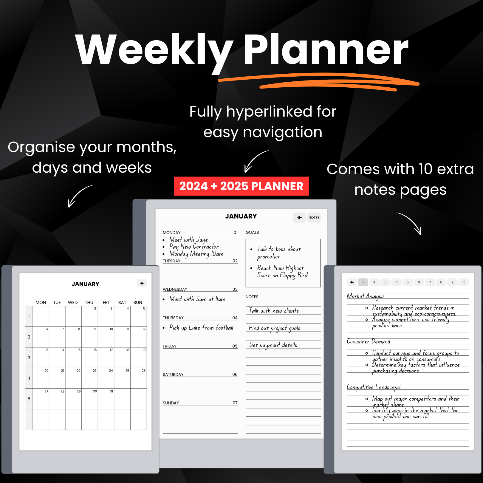 E ink Tablets Productivity Bundle 2024 + 2025