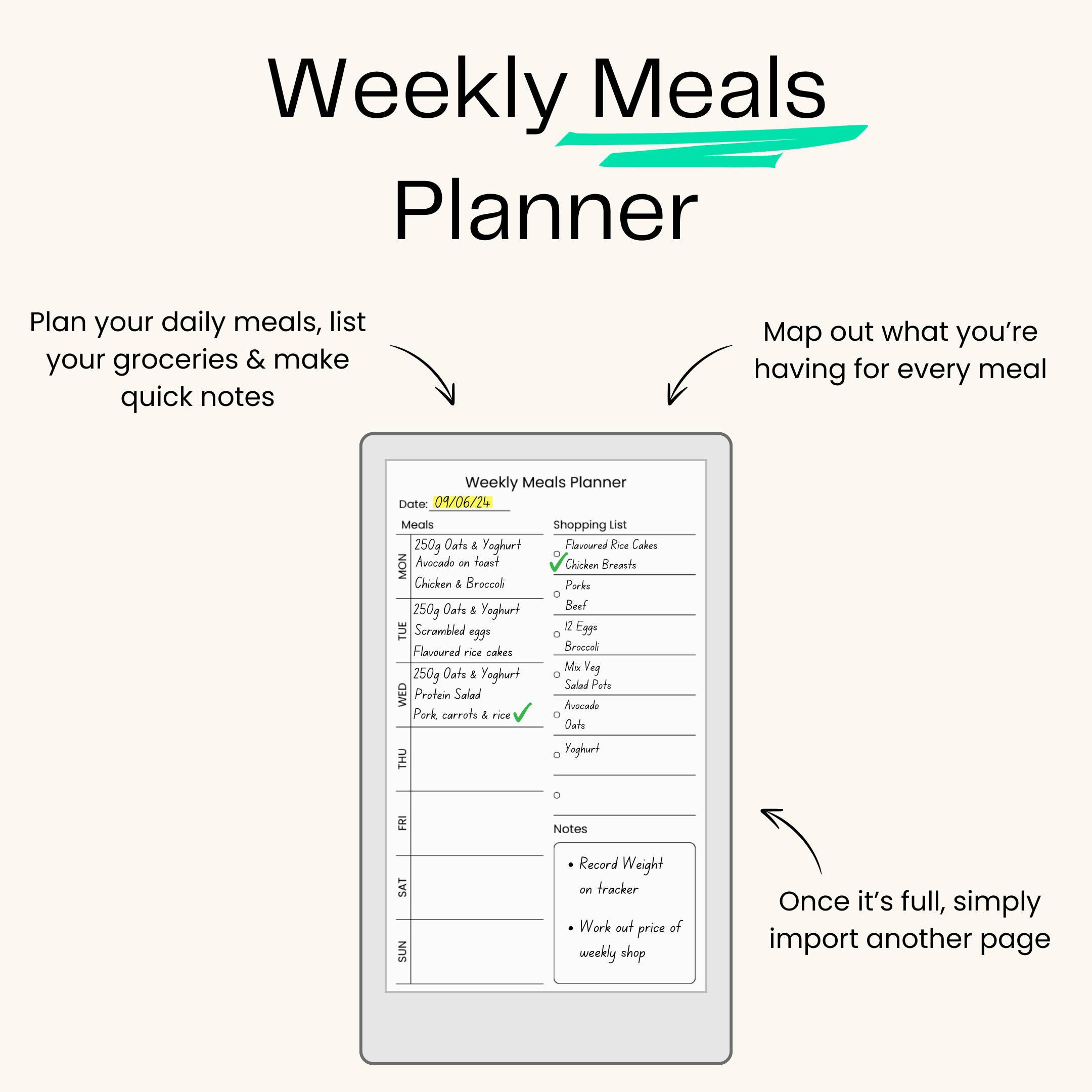 Life Organizer Templates Bundle for reMarkable Paper Pro Move