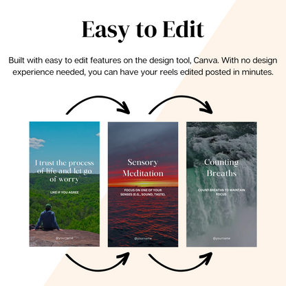 Meditation Instagram Reels Canva Templates