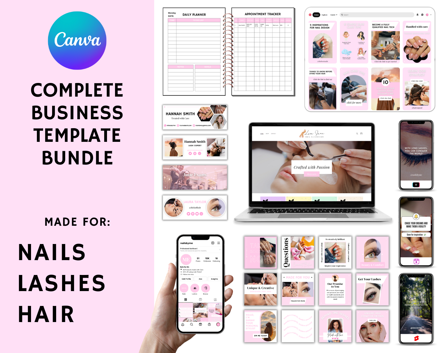 Business Starter Templates Bundle - Pink Theme