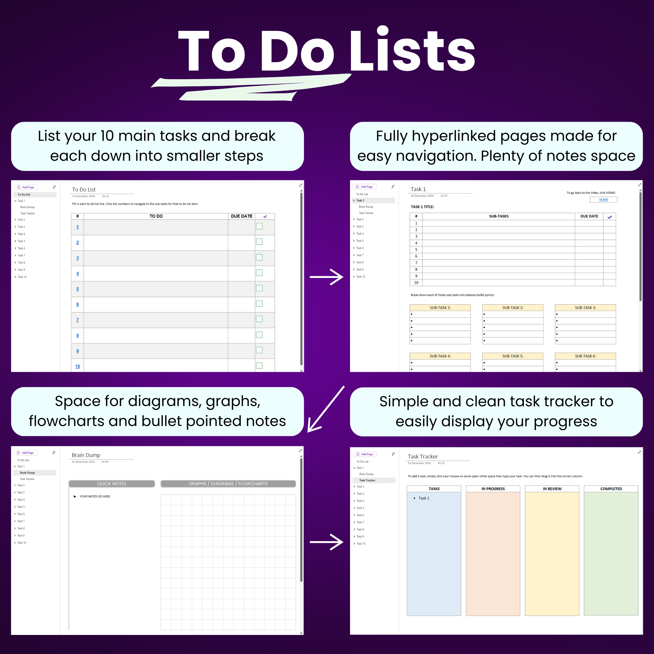 OneNote Productivity Templates Bundle 2025 & 2026