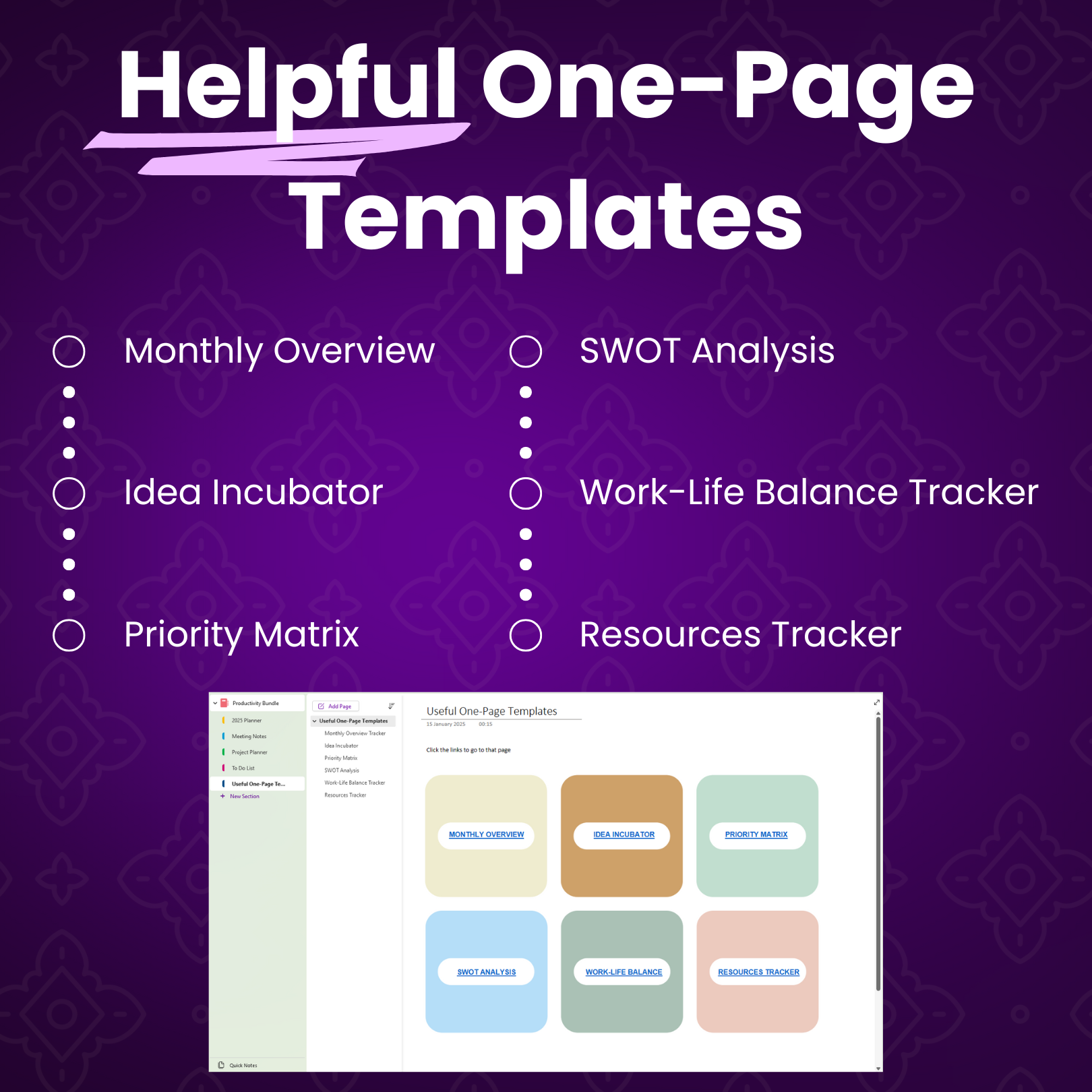 OneNote Productivity Templates Bundle – Your Productivity Pro