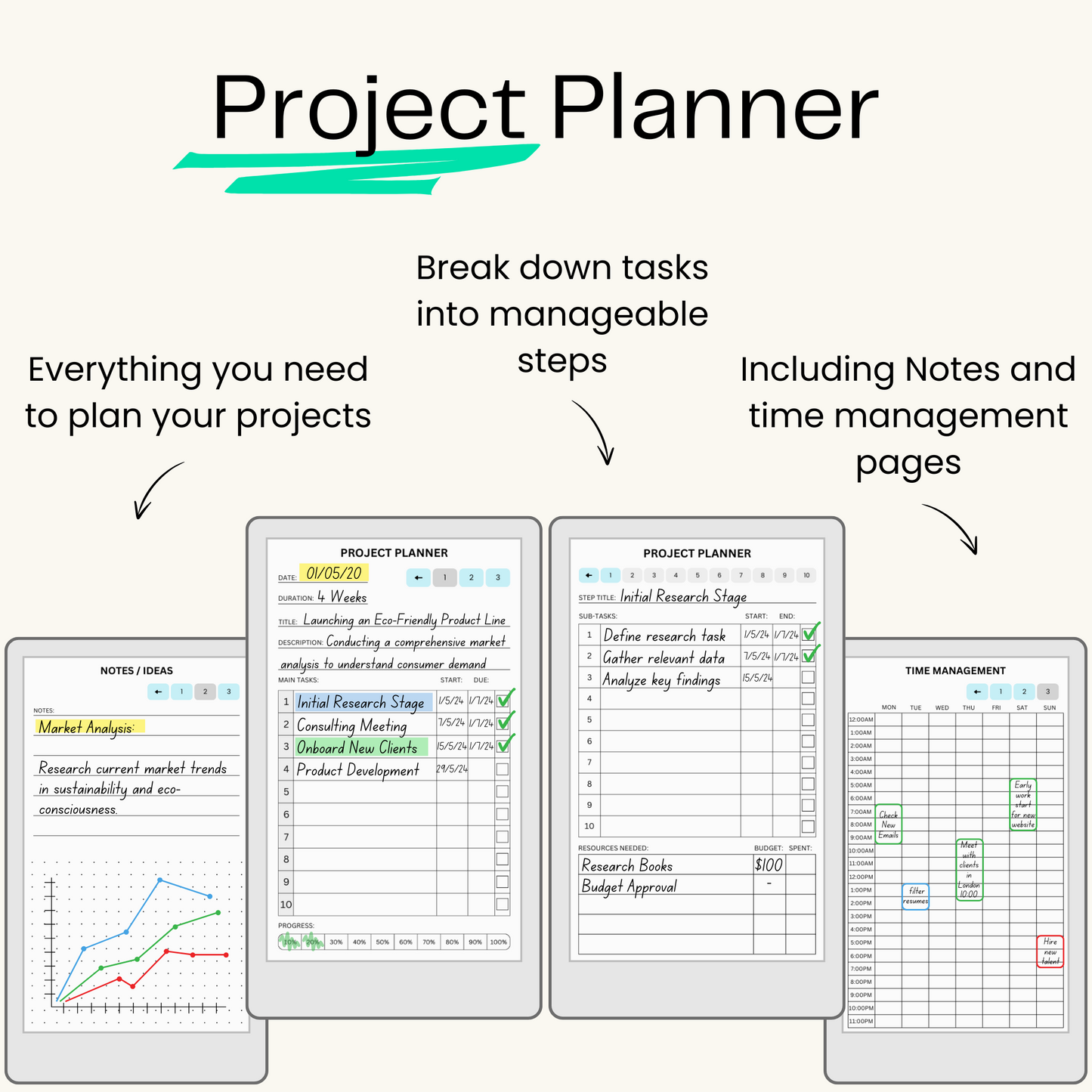reMarkable Paper Pro Move - Productivity Templates Bundle