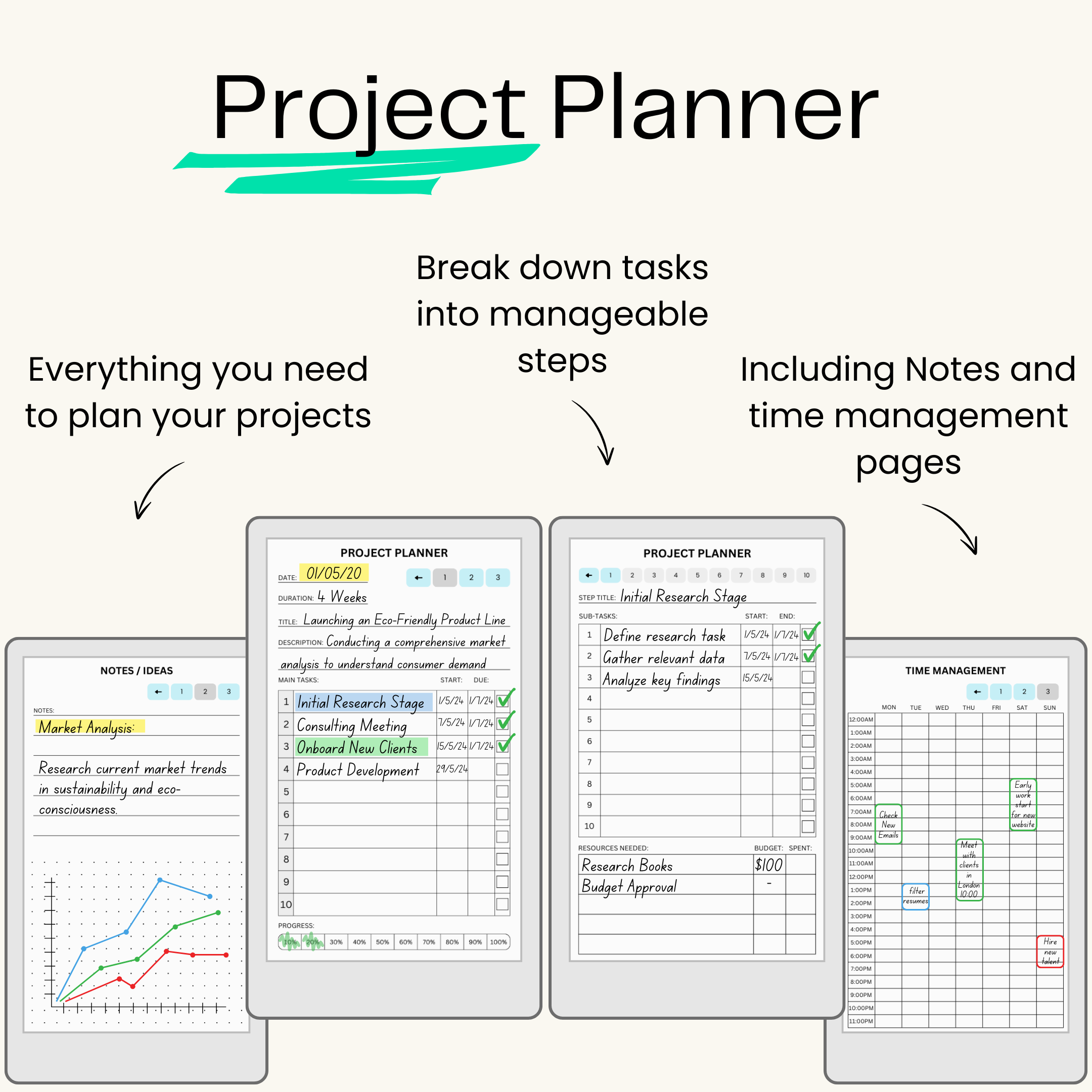 reMarkable Paper Pro Move - Productivity Templates Bundle