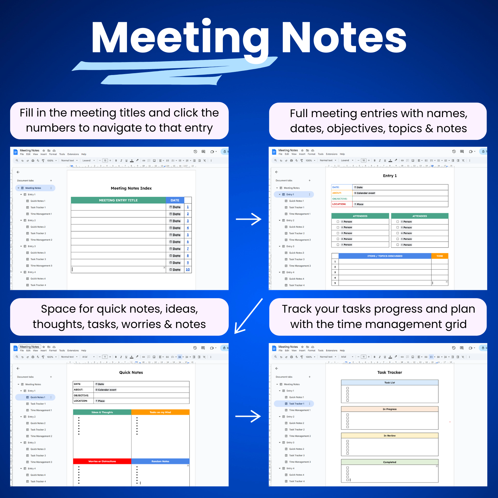 Google Docs Productivity Templates Bundle
