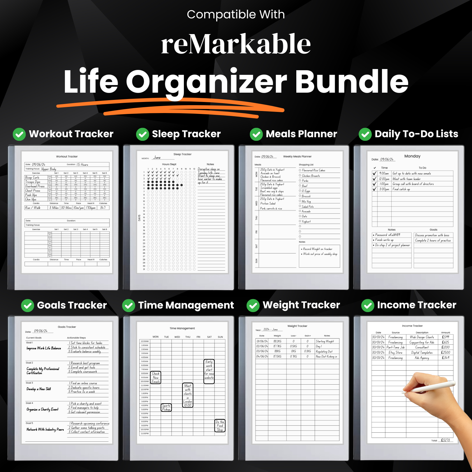 Life Organizer Bundle for reMarkable