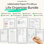 Life Organizer Templates Bundle for reMarkable Paper Pro Move