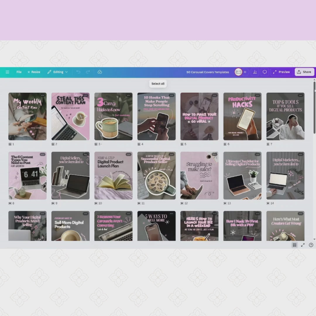 300+ Viral Posts, Carousels & Stories - Expansion Pack | Canva Templates