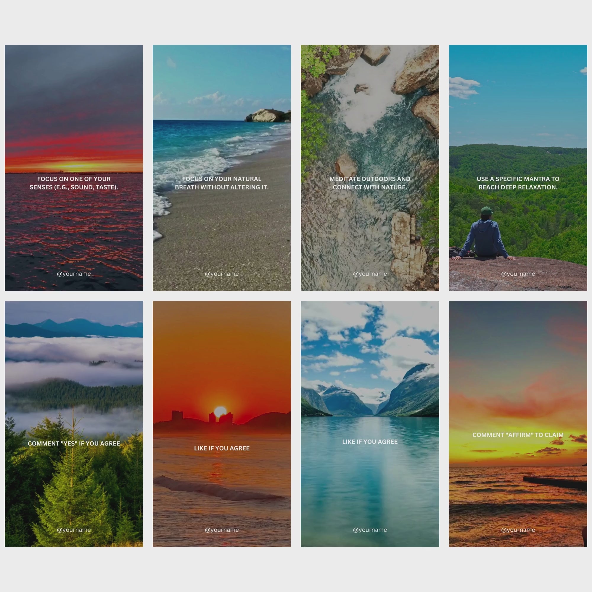 Meditation Instagram Reels | Canva Templates